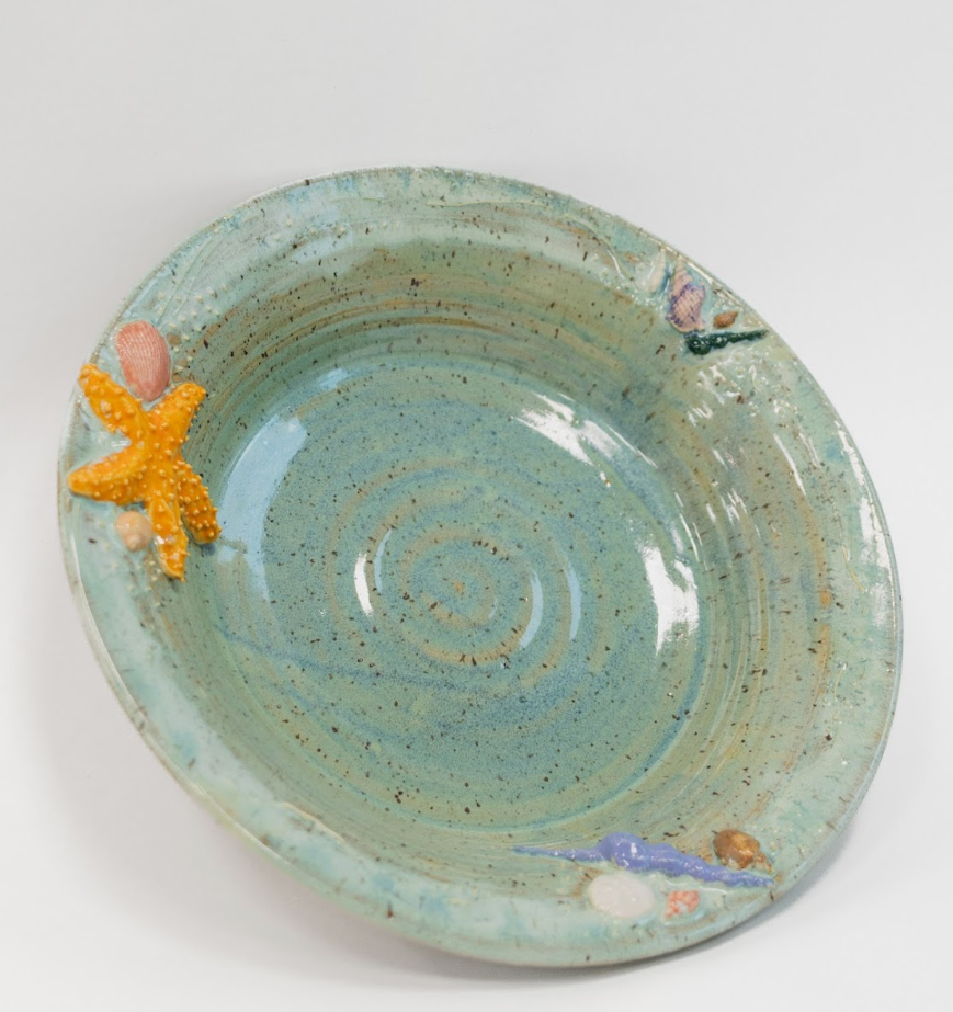 Sea Shell Bowl with Starfish