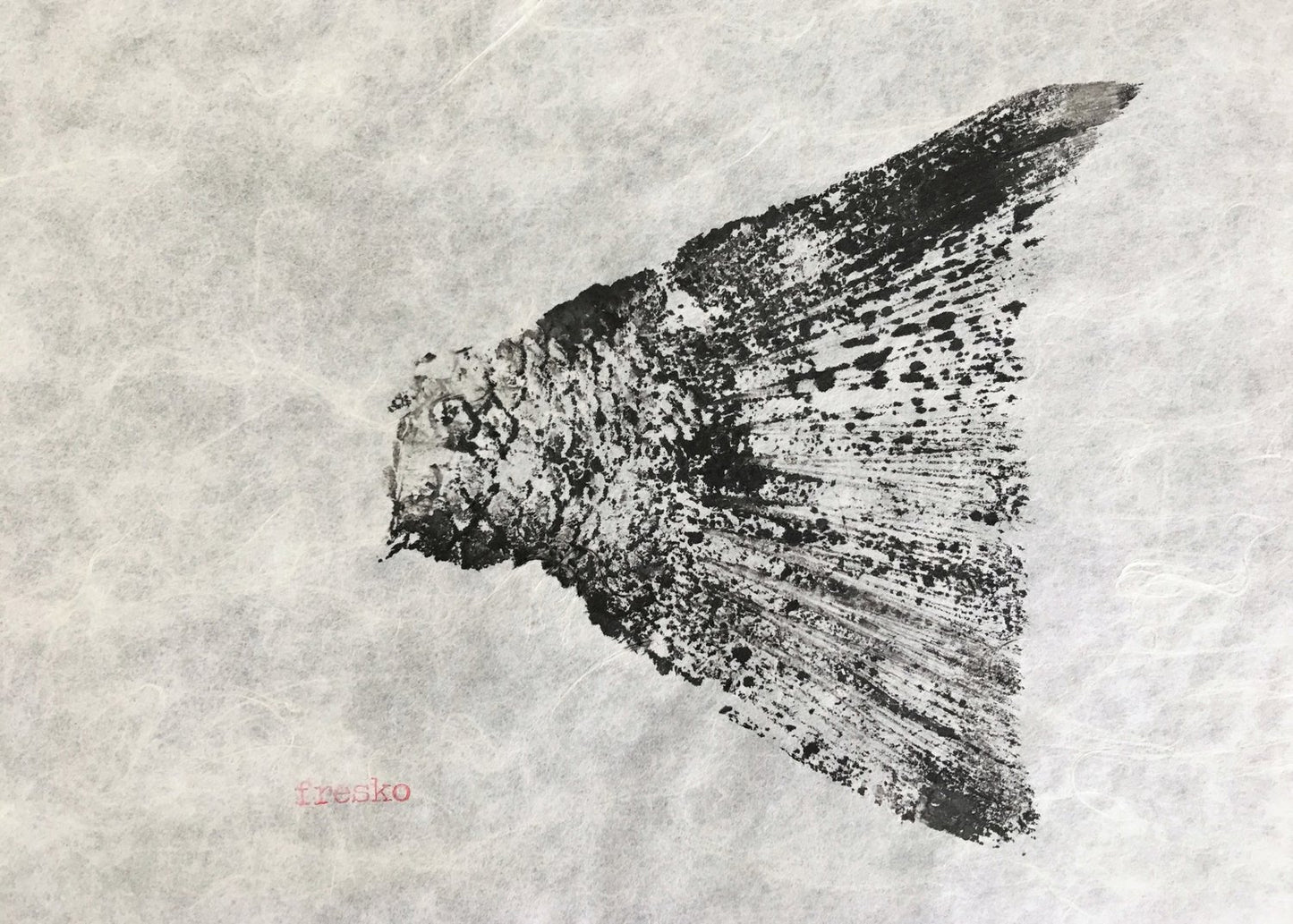 Red Fish Tail Print