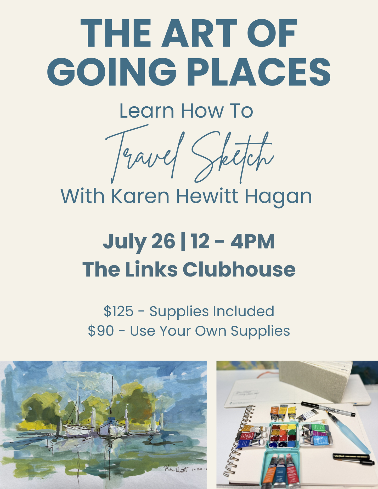 Travel Sketch Class with Karen Hewitt Hagan